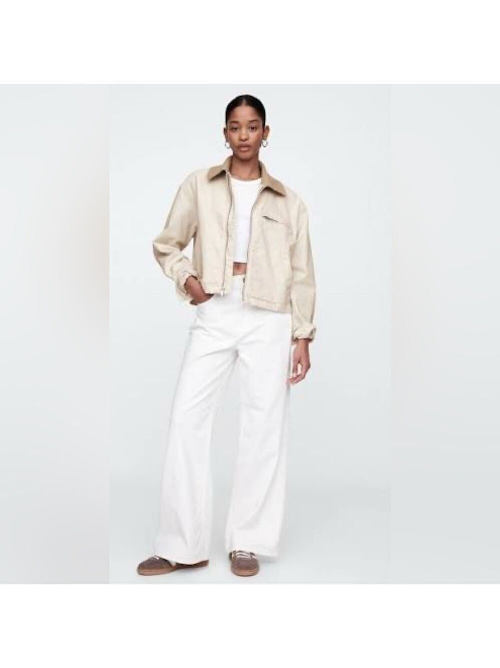Gap Fall Outdoor Utility Canvas Cropped Chore Barn Jacket Coat XXL NWT - Picture 3 of 4